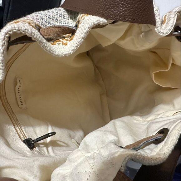 Love Stitch Wanderer Bohemian Drawstring Tote Bag - Picture 5 of 7